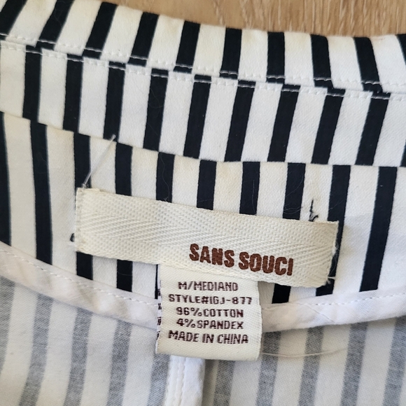 Beetlejuice jacket vertical stripes white and black MEDIUM - Picture 3 of 4